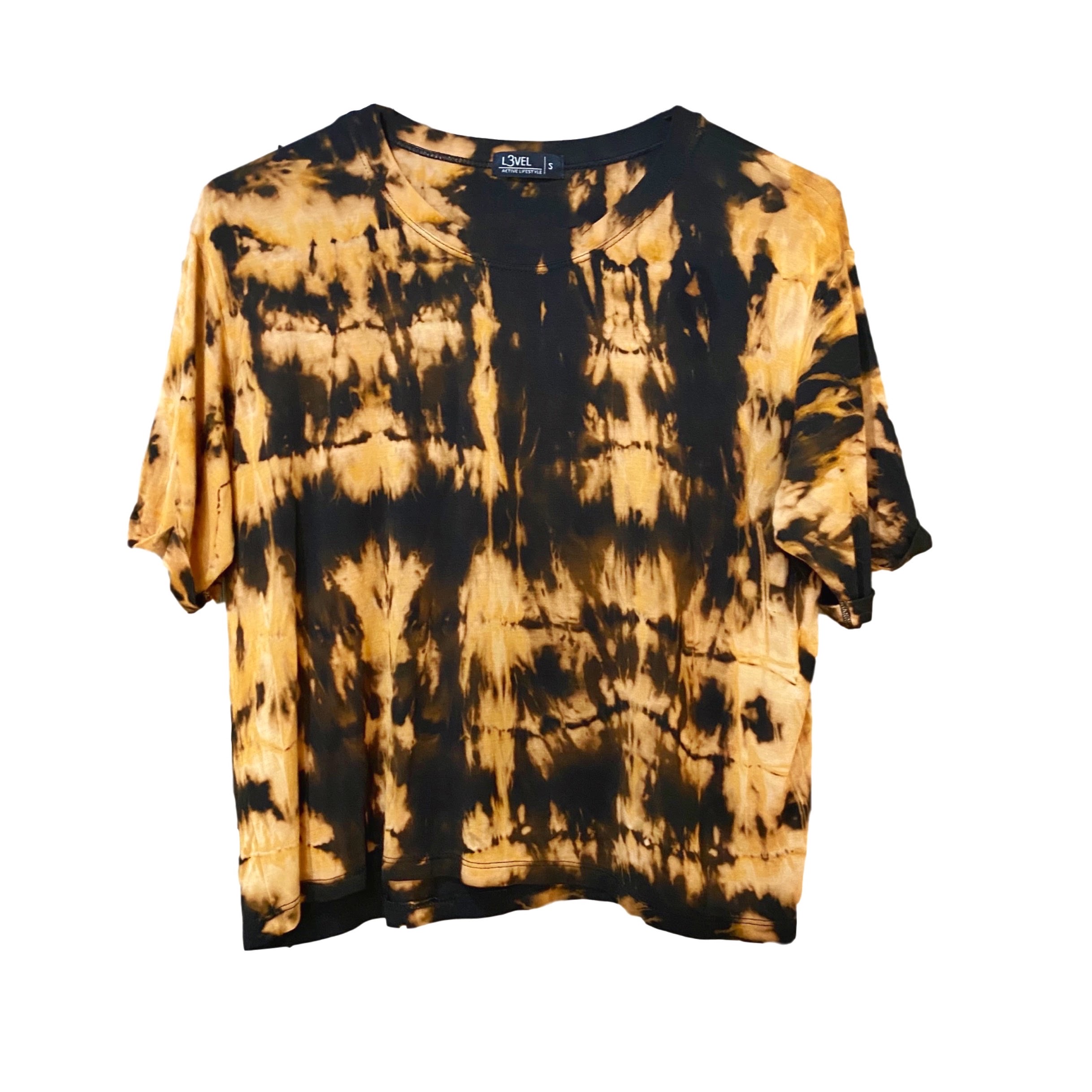 CROP TOP NEGRO TIE DYE