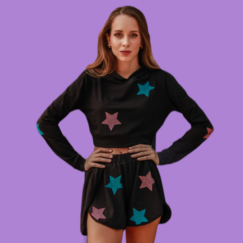 GLITTER STARS SHORT SET