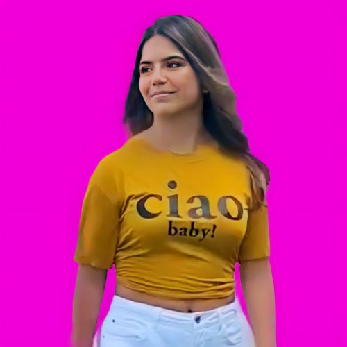 CIAO BABY FLOWY CROP TOP