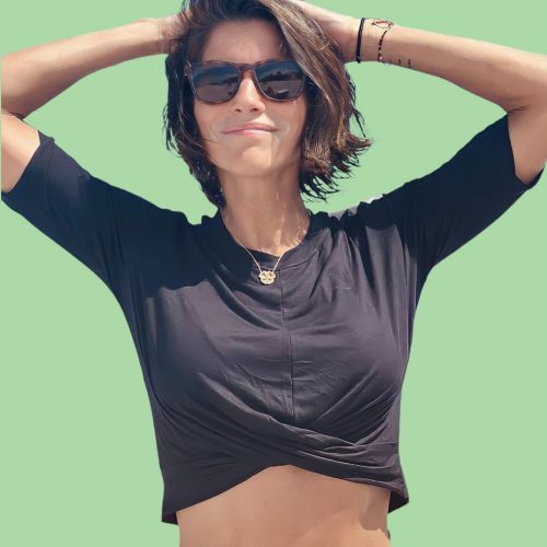 RIBBED KNOT CROP TOP